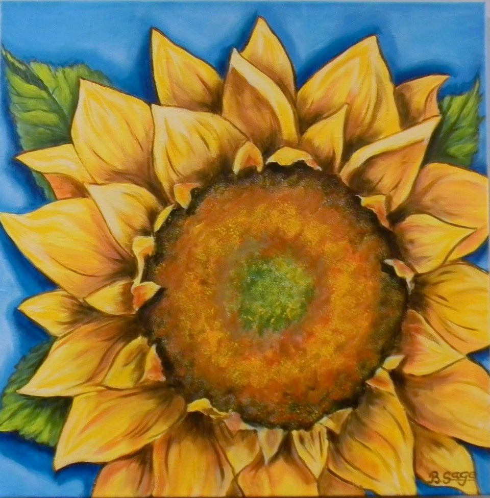 Painted Canvas Flowers Cards