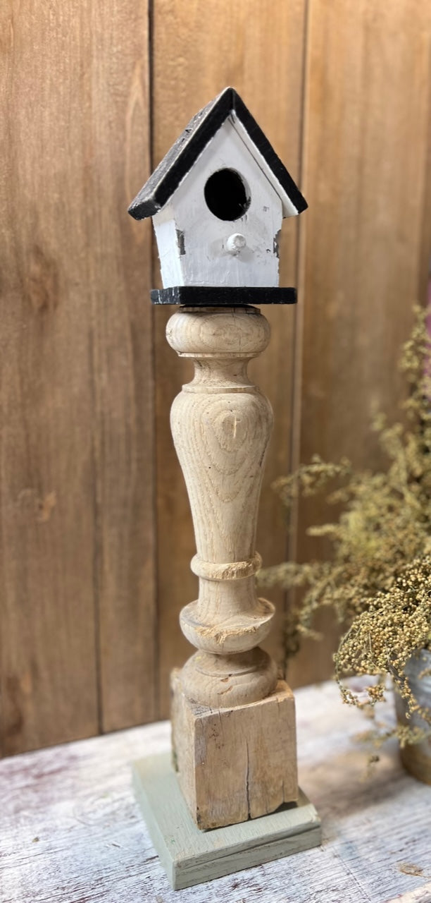 Vintage Spindle with Unattached Birdhouse